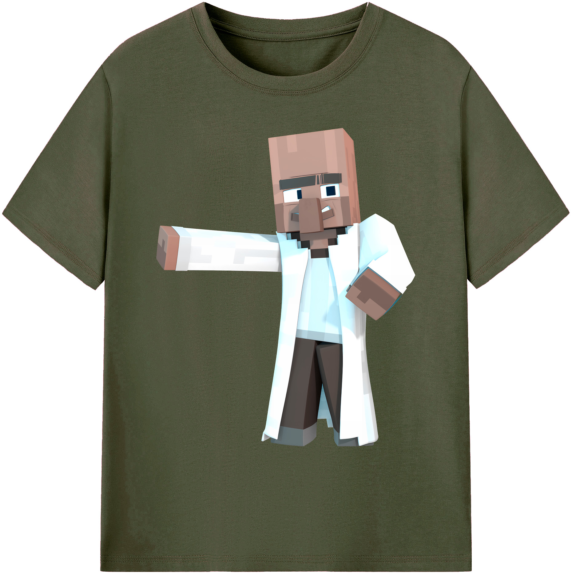 （画像用） マインクラフト ブロックの世界 Minecraft MC Block world 綿100％ メンズ半袖Tシャツ｜肌触りやわらか＆通気性
